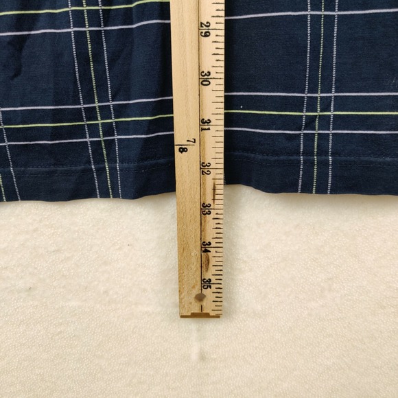 Bolle Men's Polo Shirt Golf Blue Plaid Size Large - Picture 10 of 10